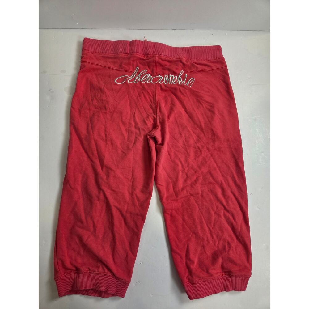 Abercrombie and Fitch Y2k Crop Embroidered Sweat Pants Pink Large - Picture 6 of 9
